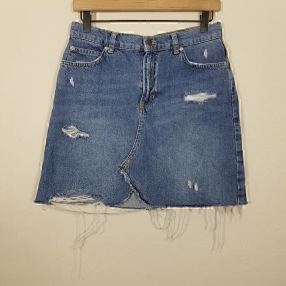 We The Free Distressed Denim Skirts Size 27